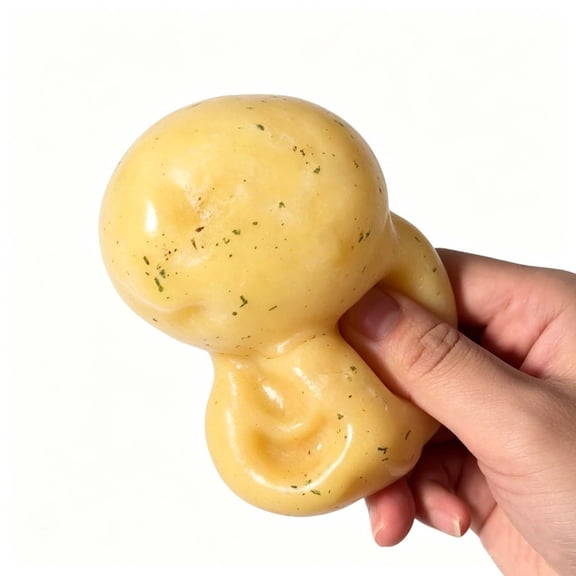 ZhangC Potato Squishies, Handmade Fidget Realistic Food Stress Ball, Mashed Potato Skin Soft Filled Squeeze for Anxiety Relief Ball Squeeze Shapeable for Adults Party Favors Gift