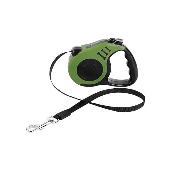 ZhangC Retractable Dog Leash Automatic with Comfort Grip Handle, Dogs Handed Brake Lock System Pet Lead for Walking Training, Portable and Durable, 16.4ft Nylon Tape(Green)