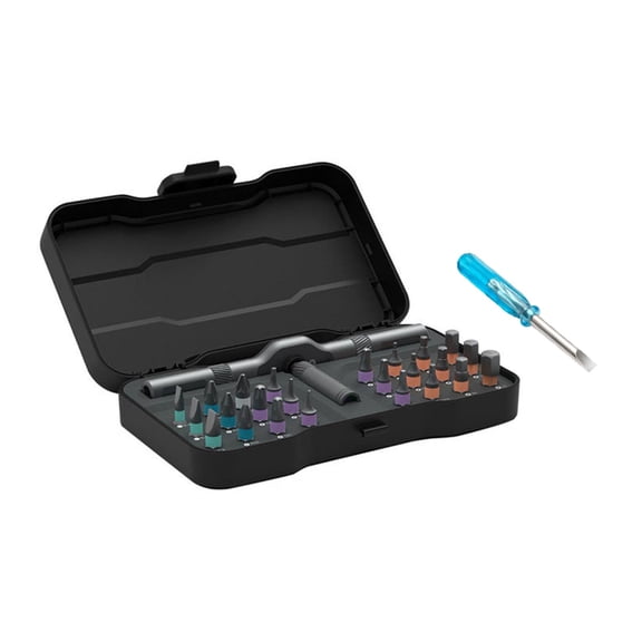 ZhangC Toolsons Multi Tool Set, 24-in-1 Magnetic Screwdriver Set with Detachable T-Handle Ratchet, Flexible Shaft, Ergonomic Grip, Portable Case for Home Repairs