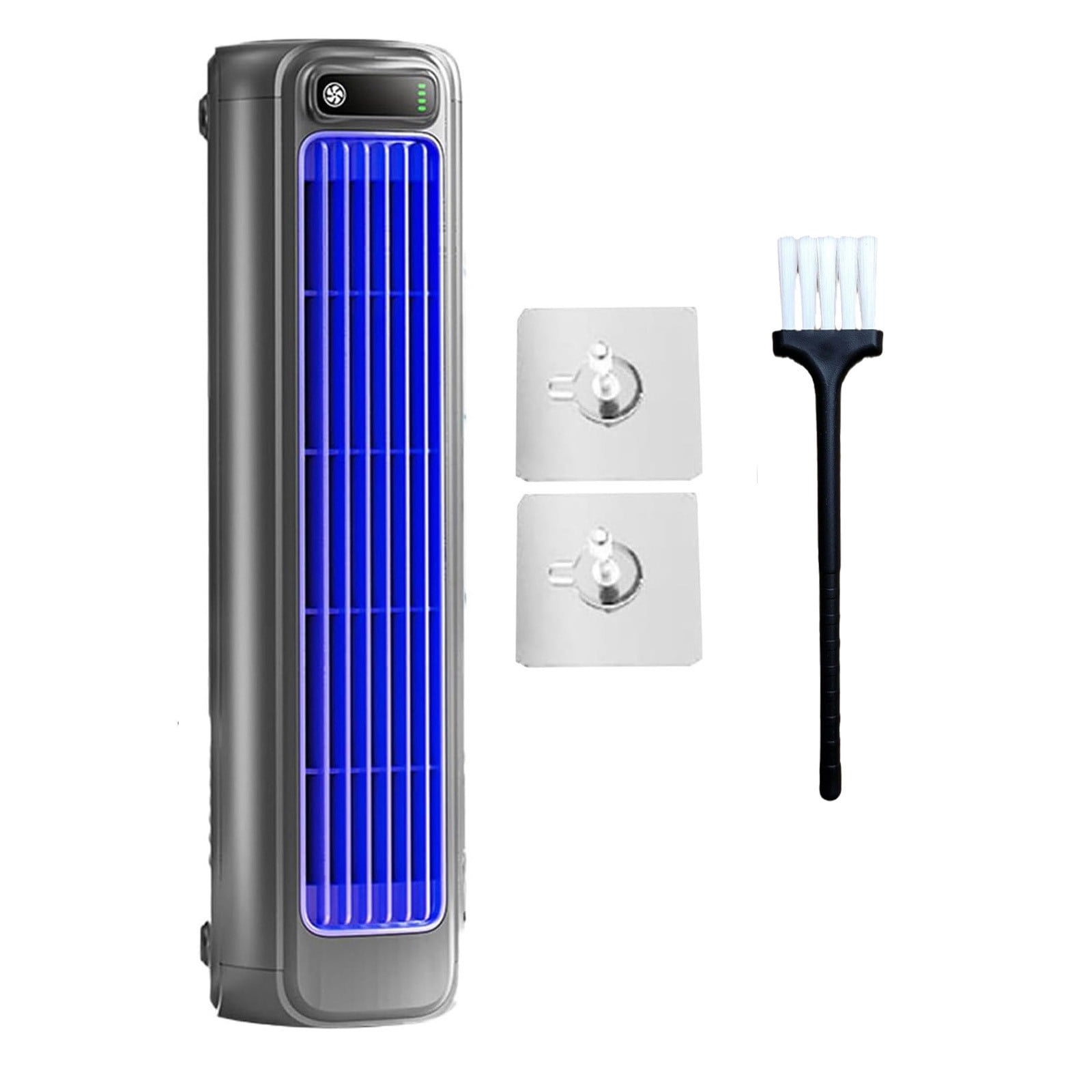 ZhangC Tower Fan, Vaneless Turbine Rechargeable Fan with A Brush, Quiet for Office/Kitchen/Bedroom Battery Portable Desktop Fan with High Airflow