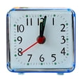 thumbnail image 1 of ZhangC Transparent Mini Square Alarm Clock, Mute Analog Ticking Operated Clocks, Battery Operated, Gifts for Family and Friends, Bedroom Desk Bedside Clock Home Decor, 1 of 6