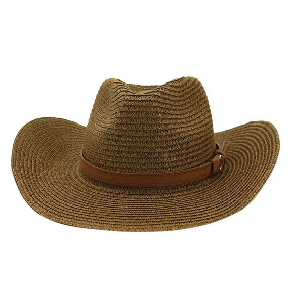 Zhangnan Cowboy Hat for Graceful Women Cap Hat Straw Cowboy Cowgirl Wide Wild Western Beach Caps Brim Fall Fashion Must Have