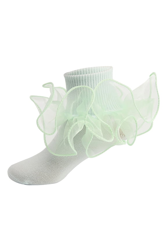 Socks for Elegant Girls Lace Ruffles Ankle Socks Dance Sock Cute Solid Color Frilly Sock Summer Fall Fashion Must Have
