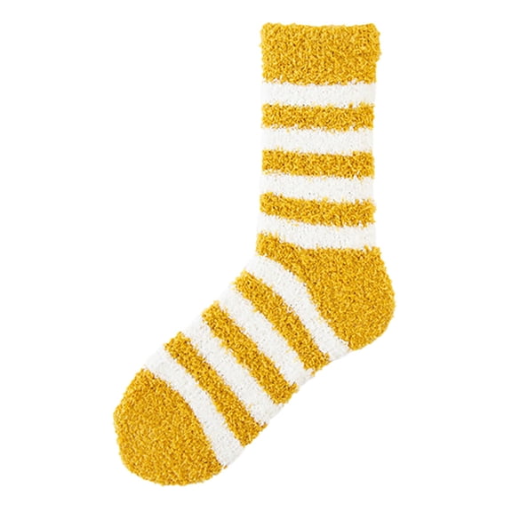 Zhangnan Socks for Elegant Women Coral Fleece Socks Stripe Socks Colorful Lightweight Cotton Athletic Socks Fashion Winter Accessories