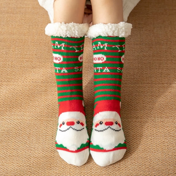 Zhangnan Womens Winter Fuzzy Socks Warm Plush Thermal Crew Cabin Slipper Socks Christmas Holiday Gift Cozy Soft Home Bed Socks-11