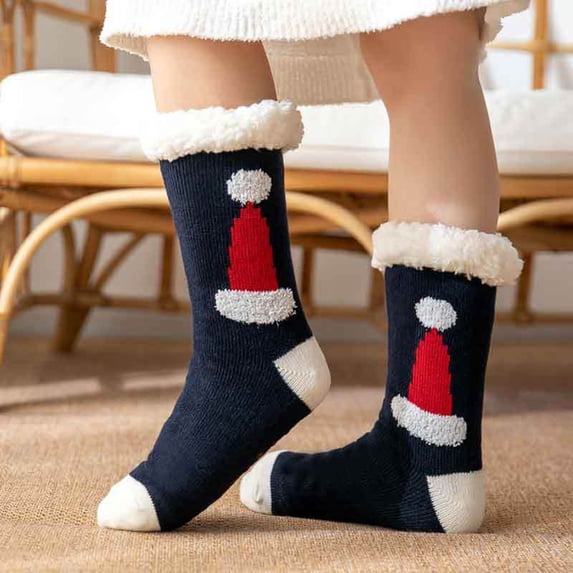 Zhangnan Womens Winter Fuzzy Socks Warm Plush Thermal Crew Cabin Slipper Socks Christmas Holiday Gift Cozy Soft Home Bed Socks-13