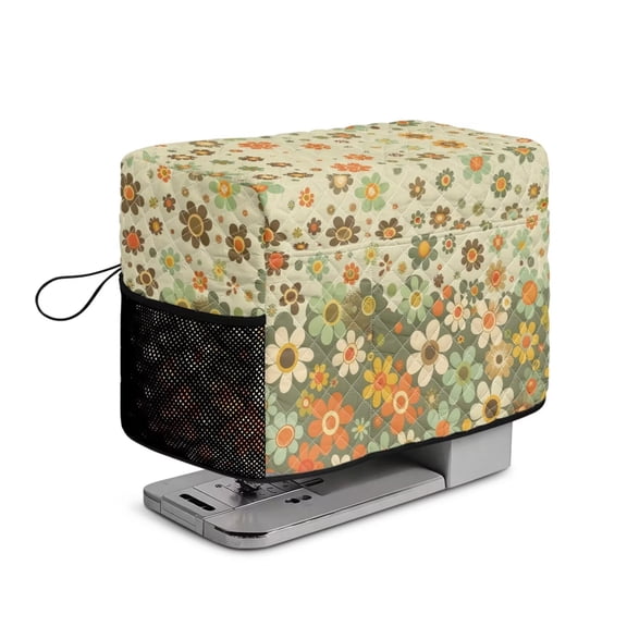 Zhangruoheng Quilted Sewing Machine Cover with Pocket Protector Dust Cover Fits Most Standard Machines