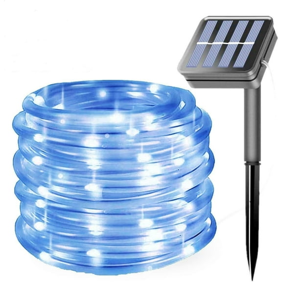 Zhangyh 100LED Rope Lights Outdoor,Waterproof 39FT 8Mode Solar Powered 8Mode Tube Strip Light Copper Wire Fairy String Lights for Garden Yard Party Wedding Christmas Decoration