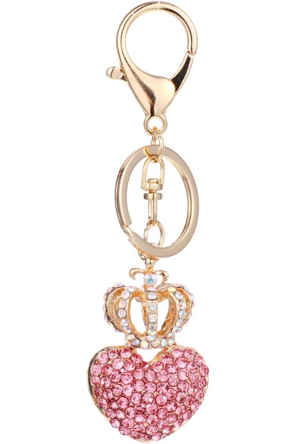 1Pc Couple Crown Design Keychain Unisex Cute Tassel Metal Key Ring Pendant for Bags Fashionable Couples Woven Rope Key Chain Accessory