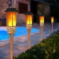 thumbnail image 1 of Zhangyh Flickering Flames Solar Powered Lights Outdoor, Waterproof 12LED Bamboo Solar Torch Lights Landscape Garden Decorative Lighting for Courtyard Pathway Fence Lawn Lamp Spotlights, 1 of 10