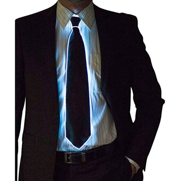 Zhangyh LED Light up Neck Tie,Man Light Up Fanny Ties Novelty Necktie for Men LED Ties Costume Accessory