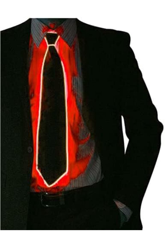 LED Light up Neck Tie,Man Light Up Fanny Ties Novelty Necktie for Men LED Ties Costume Accessory