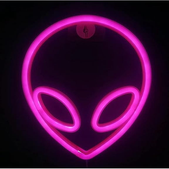 Zhangyh LED Neon Sign,Alien Neon Sign Night Light Wall LED Neon Lamp USB Battery Powered Led Neon Light Sign for Home Bedroom Bar Party Decoration