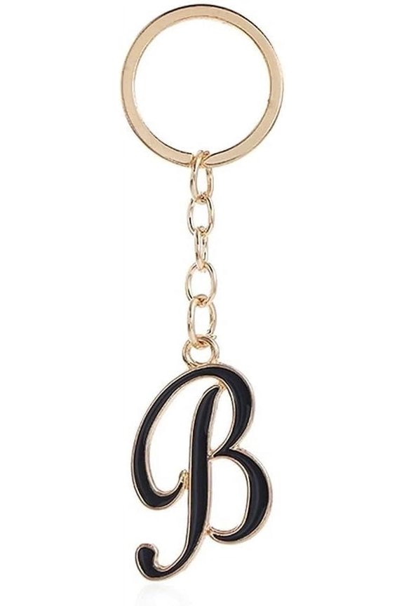 Letter Keychain,26 Initial Letters Decorative Letter Keychain,Name Keychain for Women Girls Men Teenager Gift