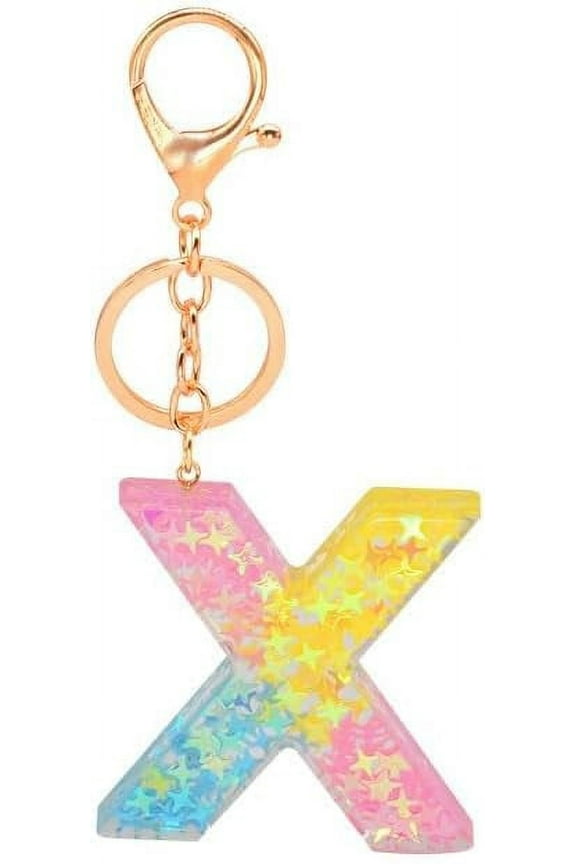 Letter Keychain,26 Letters A-Z Decorative Letter Keychain,Name Keychain for Women Girls Men Teenager Gift (Z)