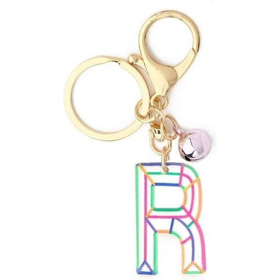 Zhangyh Letter Keychain,26 Letters A-Z Decorative Letter Keychain,Name Keychain for Women Girls Men Teenager Gift