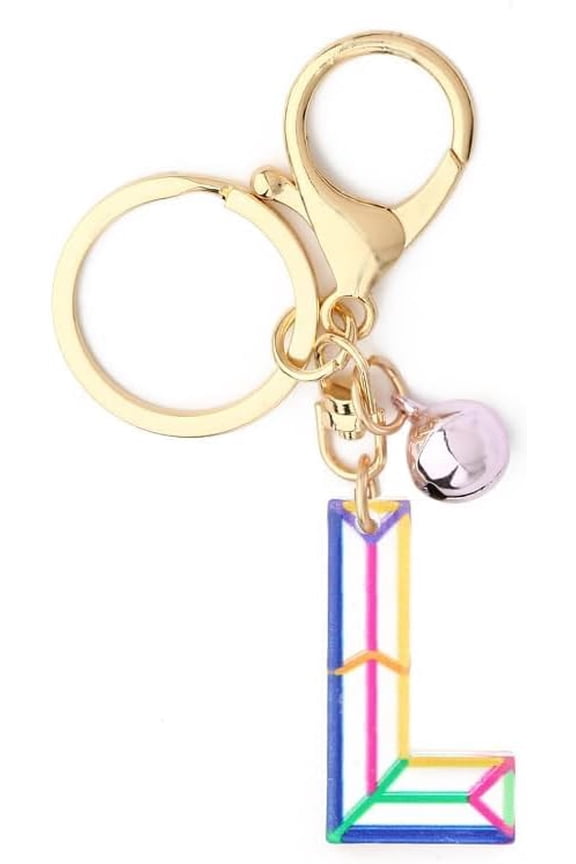 Letter Keychain,26 Letters A-Z Decorative Letter Keychain,Name Keychain for Women Girls Men Teenager Gift