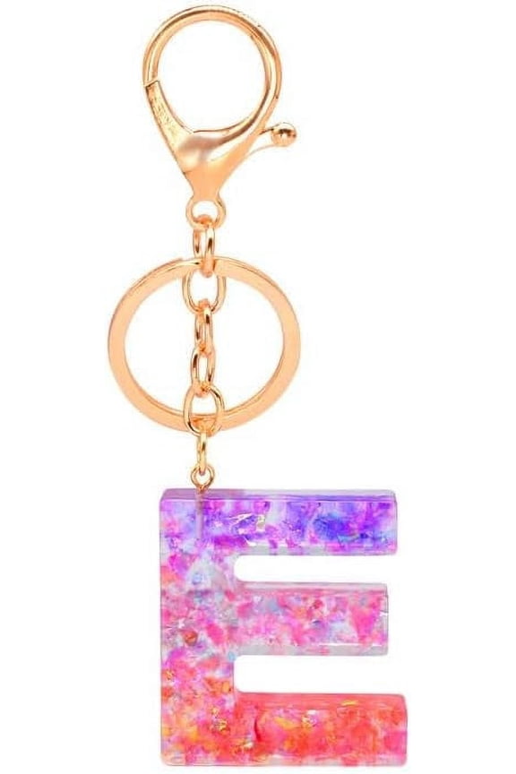Letter Keychain,26 Letters A-Z Decorative Letter Keychain,Name Keychain for Women Girls Men Teenager Gift
