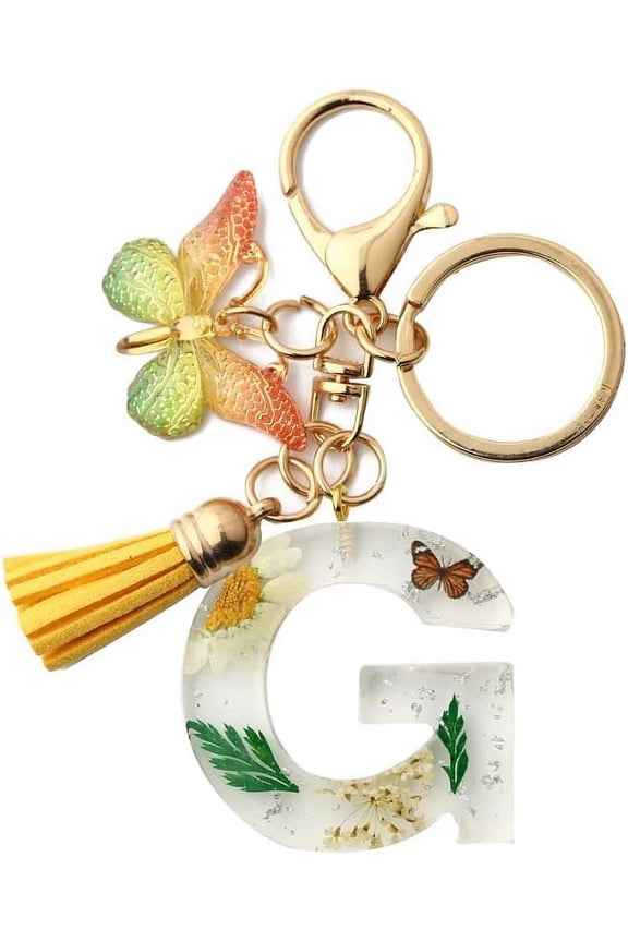 Letter Keychain,26 Letters A-Z Decorative Letter Keychain,Name Keychain for Women Girls Men Teenager Gift