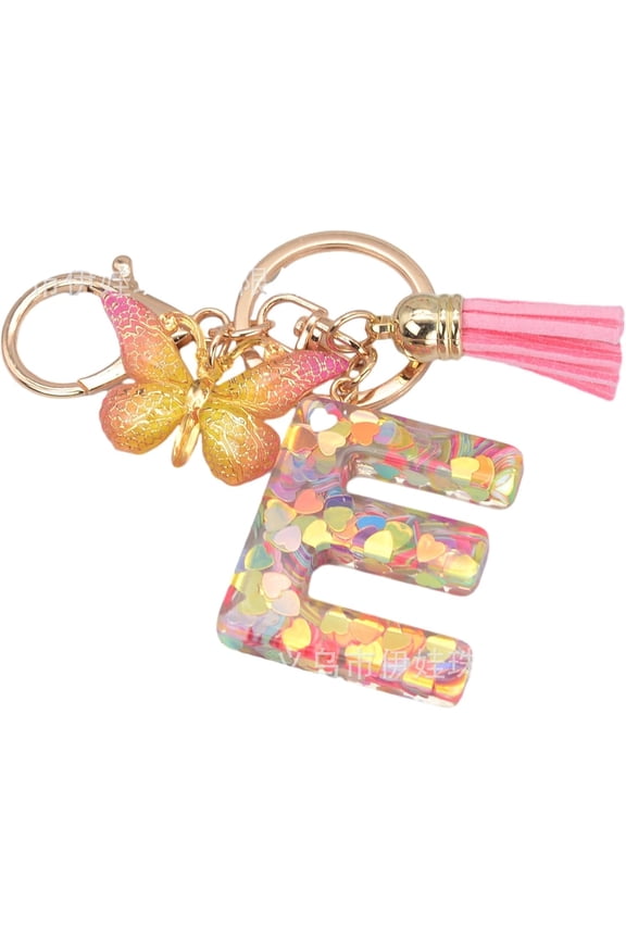 Letter Keychain,26 Letters A-Z Decorative Letter Keychain,Name Keychain for Women Girls Men Teenager Gift