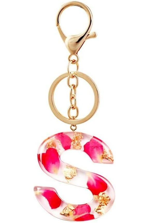 Letter Keychain,26 Letters A-Z Decorative Letter Keychain,Name Keychain for Women Girls Men Teenager Gift