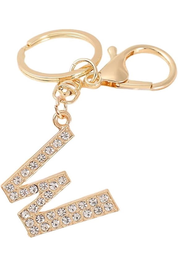 Letter Keychain,26 Letters A-Z Decorative Letter Keychain,Name Keychain for Women Girls Men Teenager Gift