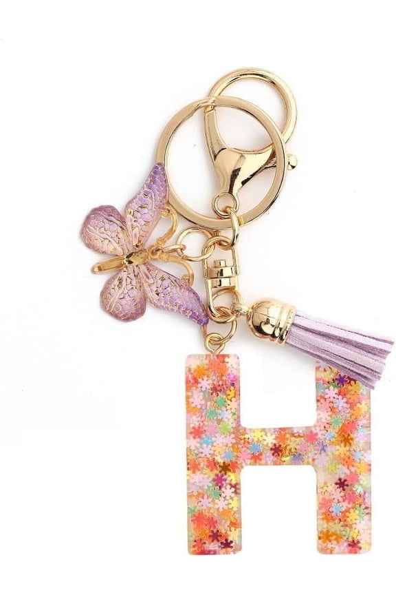 Letter Keychain,26 Letters A-Z Decorative Letter Keychain,Name Keychain for Women Girls Men Teenager Gift