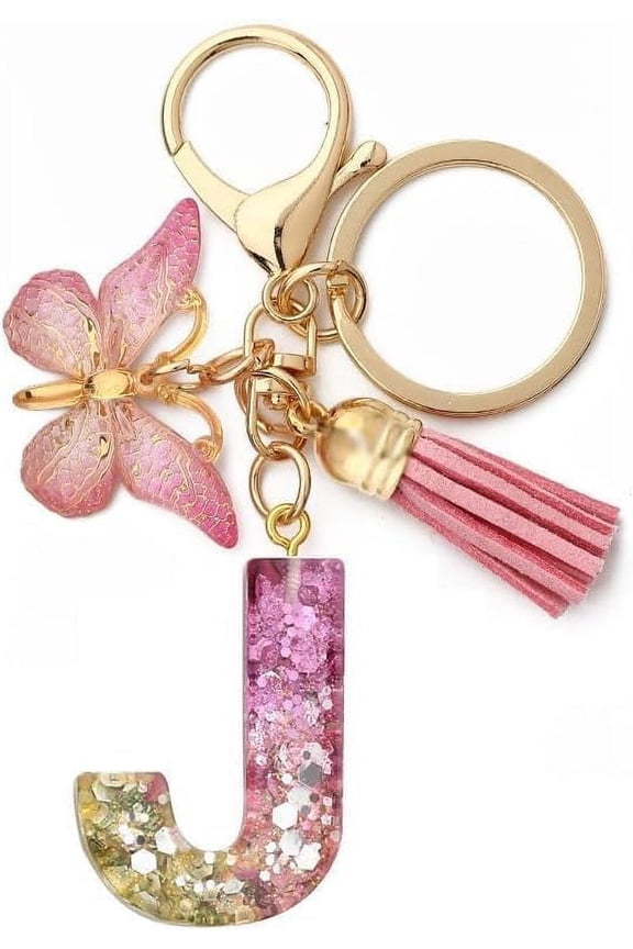 Letter Keychain,26 Letters Backpack Decorative Letter Keychain,Name Keychain for Women Girls Men Teenager Gift