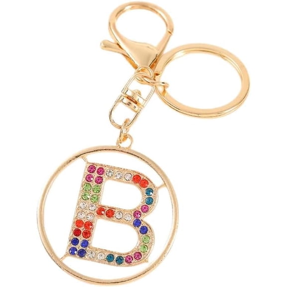 Zhangyh Letter Keychain,26 Letters Big Decorative Letter Keychain,Initial Name Keychain for Women Men Gift
