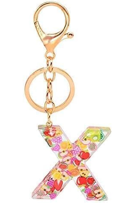 Letter Keychain,26 Letters Decorative Letter Keychain,Large Letter Name Keychain for Women Girls Men Teenager Gift