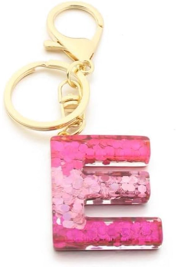 Letter Keychain,26 Letters Decorative Letter Keychain,Letter Name Keychain for Women Men Gift