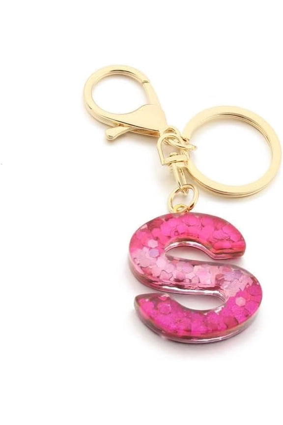 Letter Keychain,26 Letters Decorative Letter Keychain,Letter Name Keychain for Women Men Gift