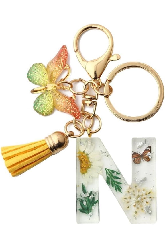 Letter Keychain,26 Letters Decorative Letter Keychain,Name Keychain for Boys Girls Gift