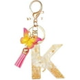thumbnail image 1 of Zhangyh Letter Keychain:26 Letters Initial Letter Keychain,Gold Backpack Keychains for Girls Boys, 1 of 1