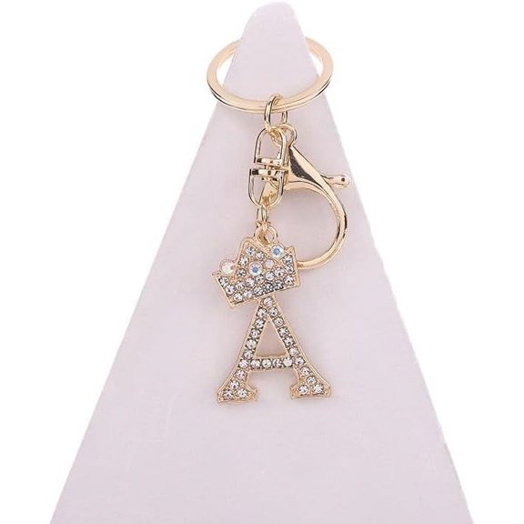 Zhangyh Letter Keychain:Initial Letter Keychain,Gold 26 Letters Backpack Keychains for Girls Boys