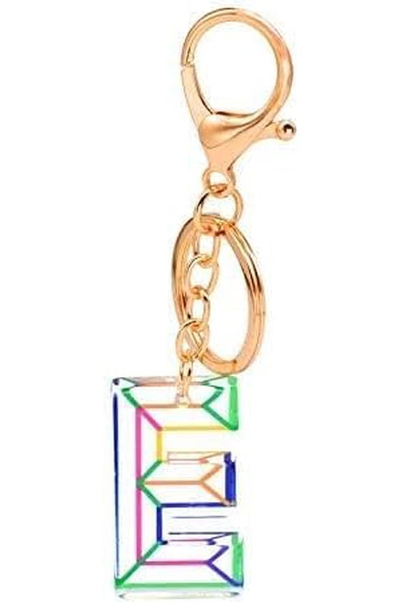 Letter Keychain:Initial Letter Keychain,Gold 26 Letters Backpack Keychains for Girls Boys