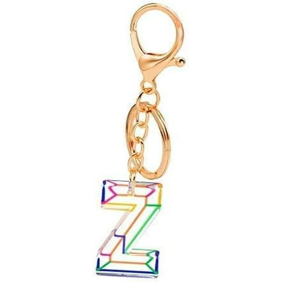 Zhangyh Letter Keychain:Initial Letter Keychain,Gold 26 Letters Backpack Keychains for Girls Boys
