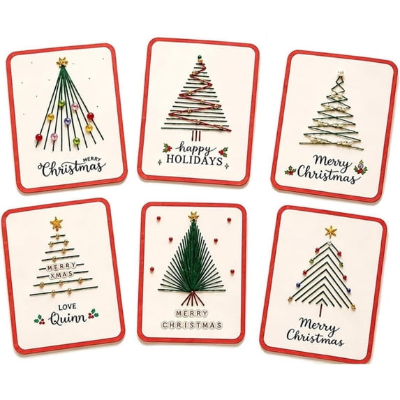Zhangyh Merry Christmas DIY Kit, Tree String Art Greeting Card Making ...