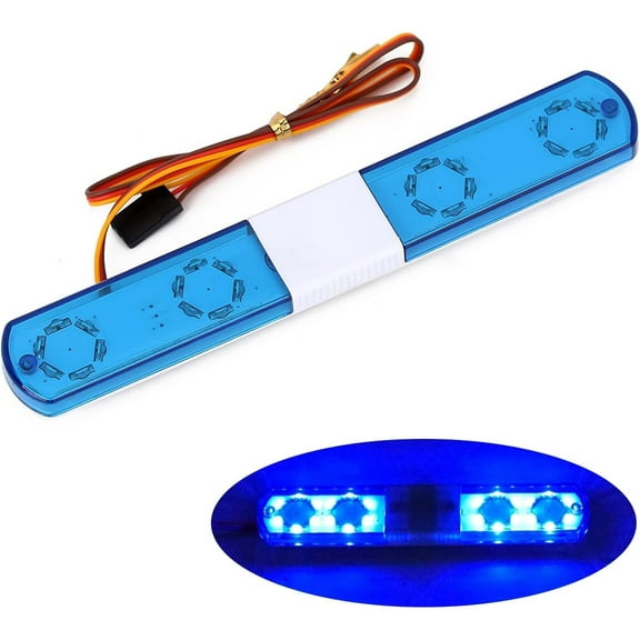 Zhangyh RC Car Alarming Light,Multi-Function LED Police Night Light Bar Flash Lamp Compatible with 1/10 1/8 1/12 RC Model Car for HSP TRX4 Tamiya CC01 Axial SCX10