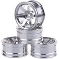 thumbnail image 1 of Zhangyh RC Wheel Hub, 4PCS 52mm Aluminium Alloy Metal 6-Spoke RC Wheel Rims for 1/10 RC On-Road Flat Running Racing Drifting Car for Sakura Tamiya HPI HSP Kyosho Vehicle Parts, 1 of 7