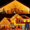 thumbnail image 1 of Zhangyh Solar Icicle Lights,Waterproof 32.8FT 300LED LED Icicle Christmas Lights 60 Drops with 8 Modes Remote Timer Curtain Hanging String Lights, 1 of 9