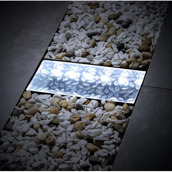 Zhangyh Solar Path Ice Lights Outdoor,Waterproof LED Glass Clear Brick in-Groud Buried Festive Light Night Lamp for Garden Courtyard Pathway Patio Pool Pond Decoration