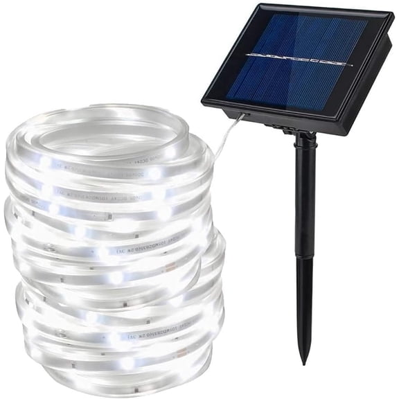 Zhangyh Solar Strip Light,LED Waterproof SMD2835 100 LED16.4ft/5MFlexible LED Ribbon Solar Powered Strip Lights for Garden,Yard,Christmas Decorative