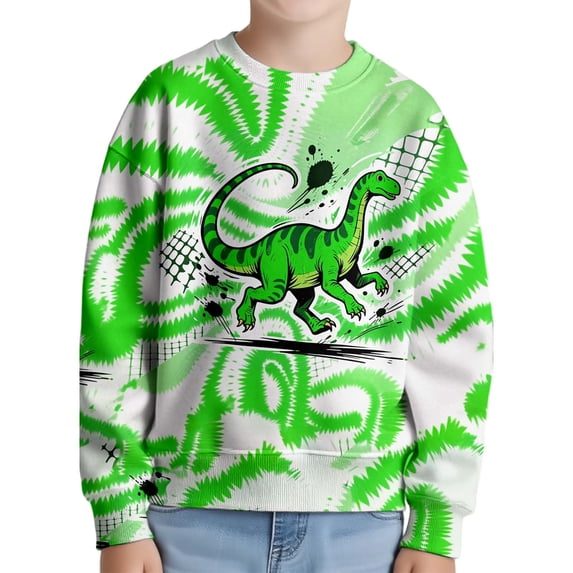 Zhanqunnn Boys' Cartoon Pattern Crew Neck Long Sleeve Sweatshirt (1Y 7Y) Baby Sweatshirt Girl, Size 12-18 Months
