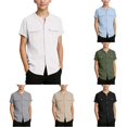 thumbnail image 1 of Zhanqunnn Boys Casual Short Sleeve Button Down Shirt Summer Beach Collar Kids, Size 9-10 Years, 1 of 6