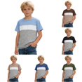 thumbnail image 1 of Zhanqunnn Boys Color Short Sleeve Crew Neck Graphic Tee Kids Youth Playwear, Size 4-5 Years, 1 of 4