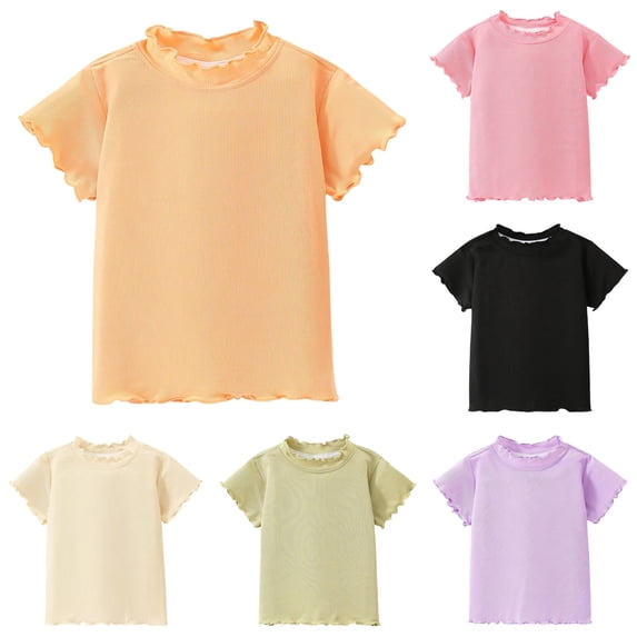 Zhanqunnn Boys Elastic Short Sleeve Tee Kids Lightweight Breathable 1-10 Years Daily, Size 7-8 Years