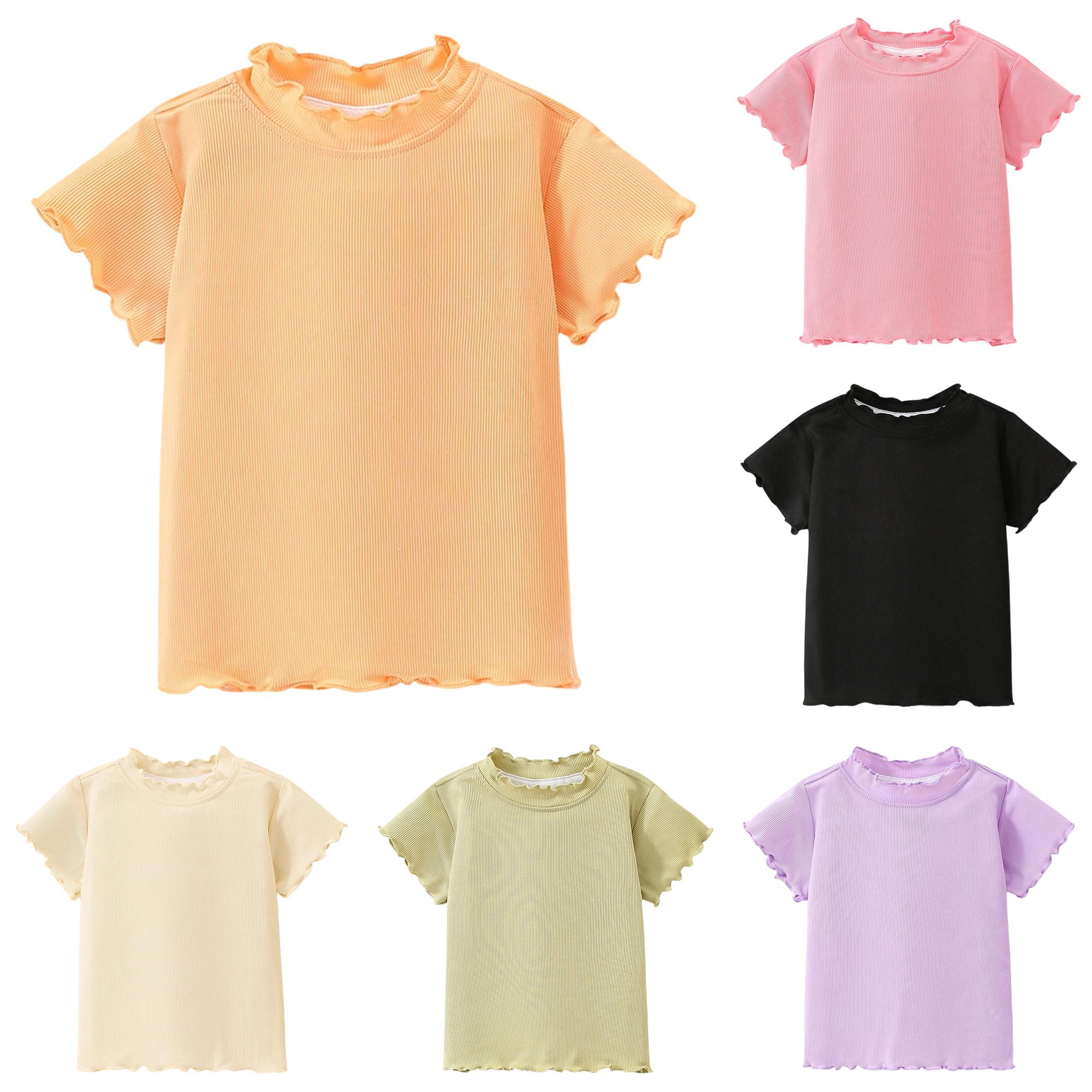 Zhanqunnn Boys Elastic Short Sleeve Tee Kids Lightweight Breathable 1-10 Years Daily, Size 7-8 Years
