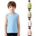 thumbnail image 1 of Zhanqunnn Boys Mesh Tank Kids Sportswear Sleeveless Summer Lightweight Athletic, Size 9-10 Years, 1 of 9