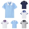 thumbnail image 1 of Zhanqunnn Boys Short Sleeve Solid Color Tee Kids Youth School Breathable Daily, Size 7-8 Years, 1 of 4